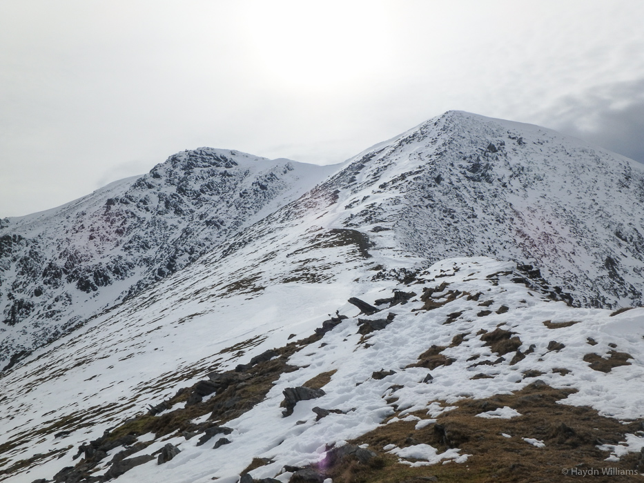 The way ahead - NE ridge of Y Garn. © Haydn Williams 2016