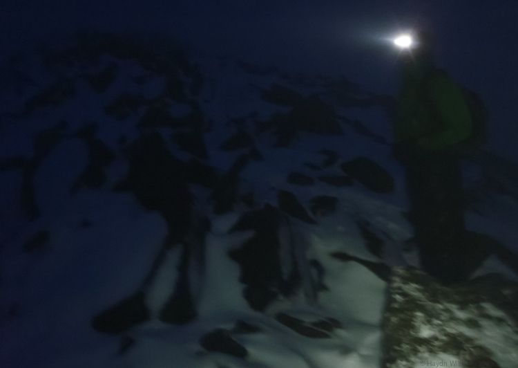 The last one - approaching the summit of Elidir Fawr. © Haydn Williams 2013